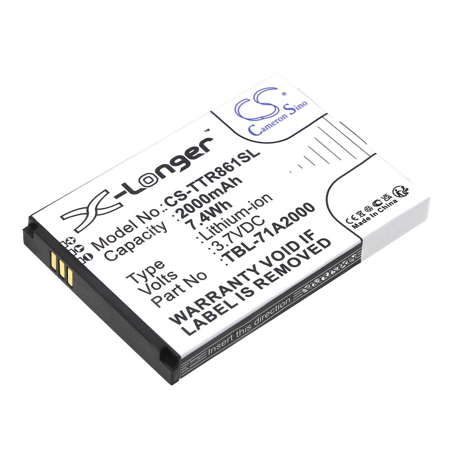 3.7V 2000mAh/7.40Wh Li-ion Hotspot Battery for TP-Link