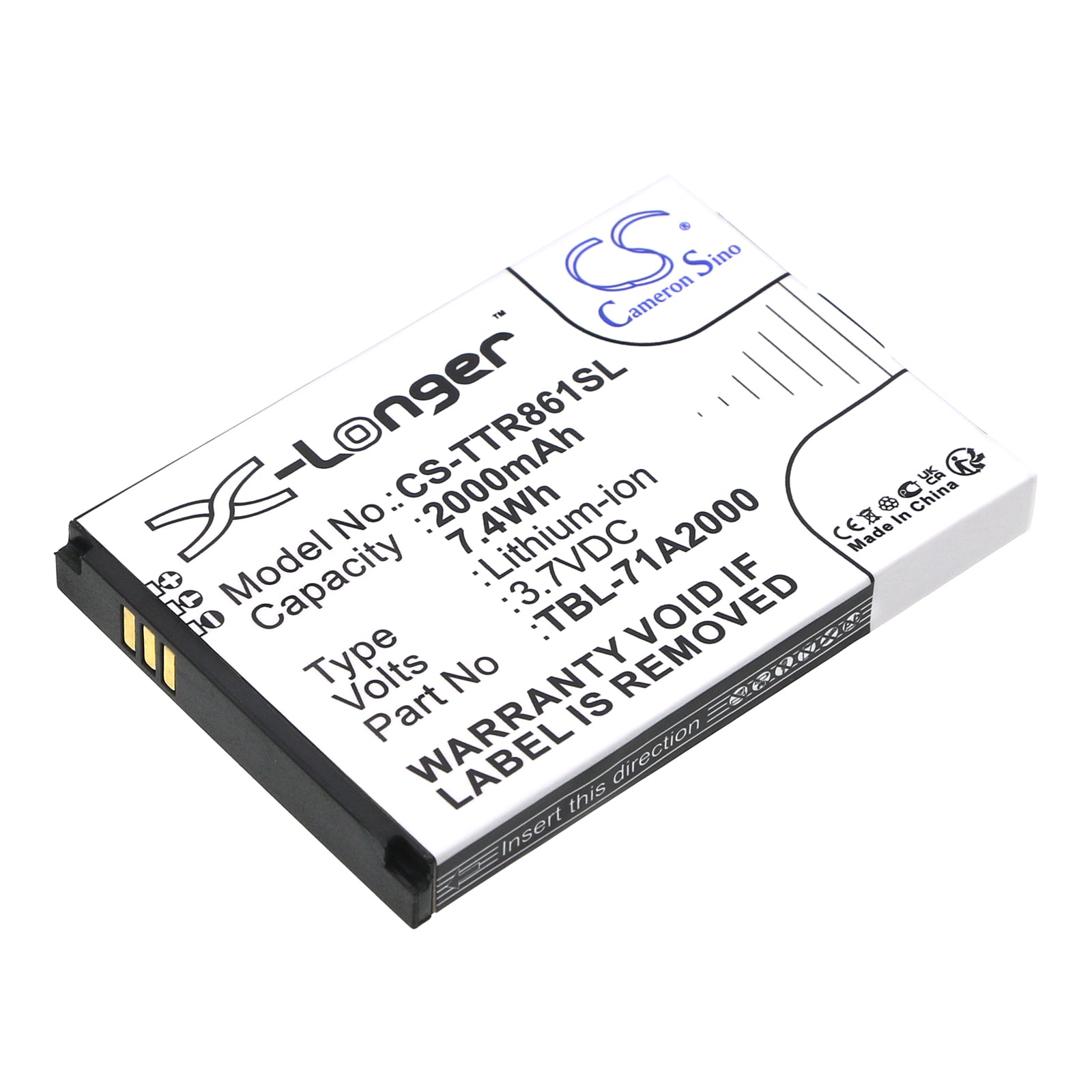 3.7V 2000mAh/7.40Wh Li-ion Hotspot Battery for TP-Link