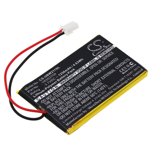 3.7V 1250mAh/4.63Wh Li-Polymer BabyPhone Battery for UNIDEN