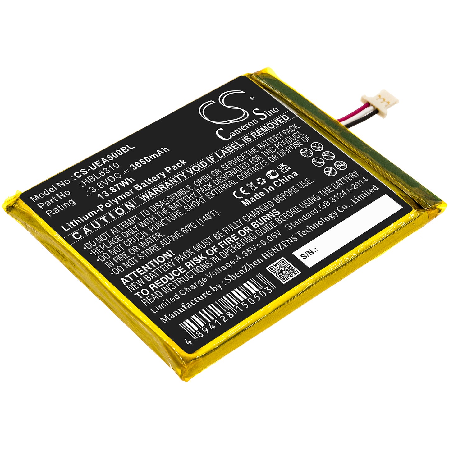 CS-UEA500BL Replacement Battery – Compatible with EA500, EA502, EA506, EA508