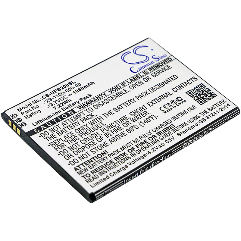 3.7V 1950mAh/7.22Wh Li-ion Mobile/SmartPhone Battery for Ulefone