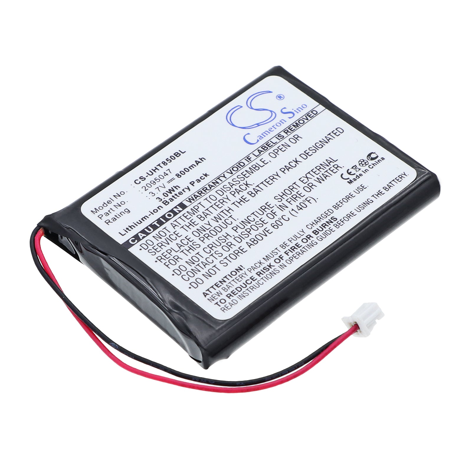 3.7V 800mAh/2.96Wh Li-ion Barcode/Scanner Battery for Unitech