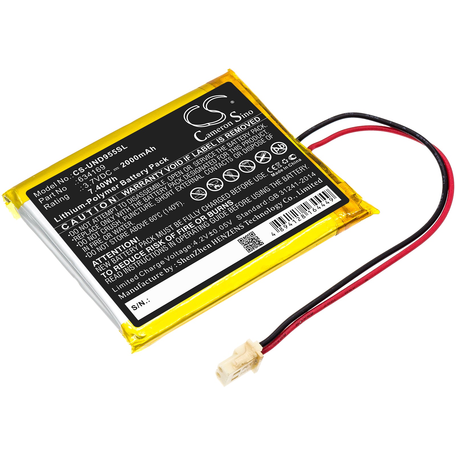 CS-UND955SL Replacement Battery – Compatible with Guardian G955, Guardian UDR, UDR744, UDR744HD, UDR777HD, UDR780HD
