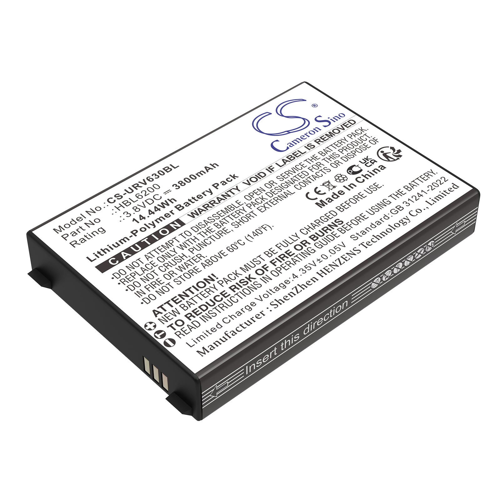 CS-URV630BL Replacement Battery – Compatible with i6200S, i6292S, i6300A