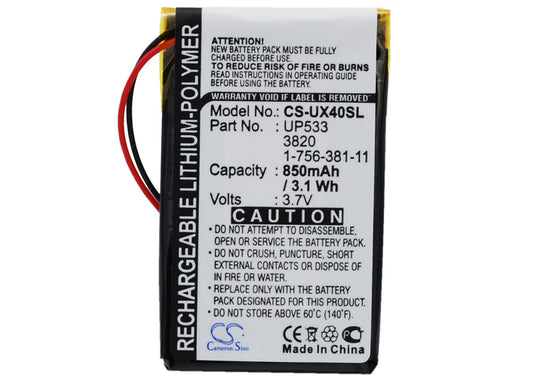 3.7V 850mAh Li-Polymer PDA/Pocket PC Battery for Sony