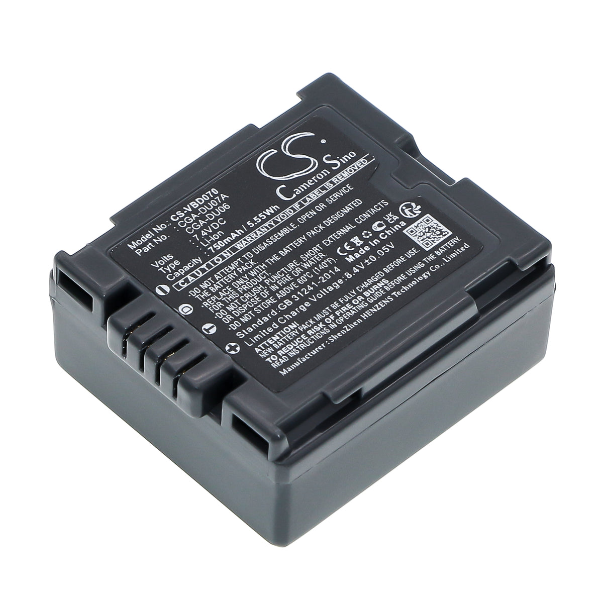 7.4V 750mAh Li-ion Camera Battery for Panasonic