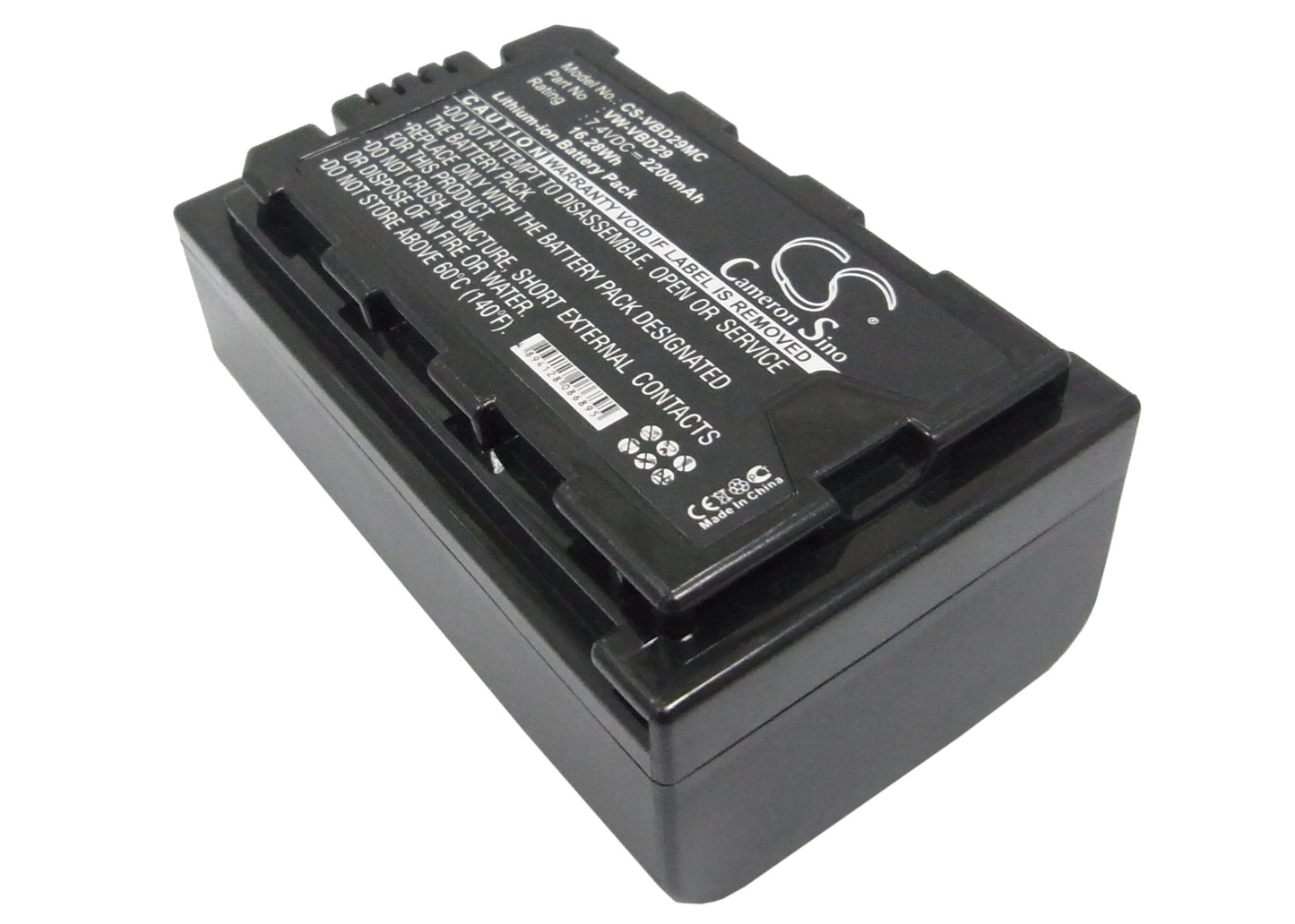 7.4V 2200mAh/16.28Wh Li-ion Camera Battery for Panasonic