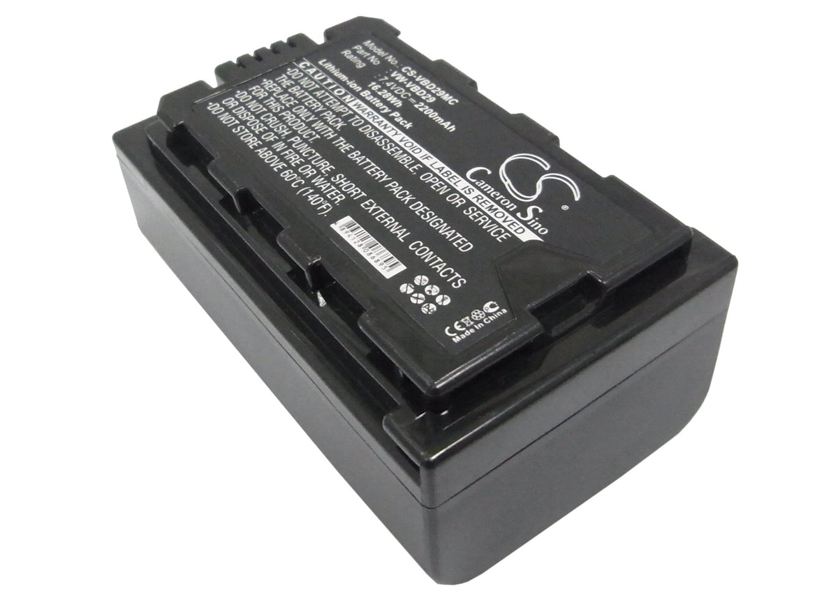 7.4V 2200mAh/16.28Wh Li-ion Camera Battery for Panasonic