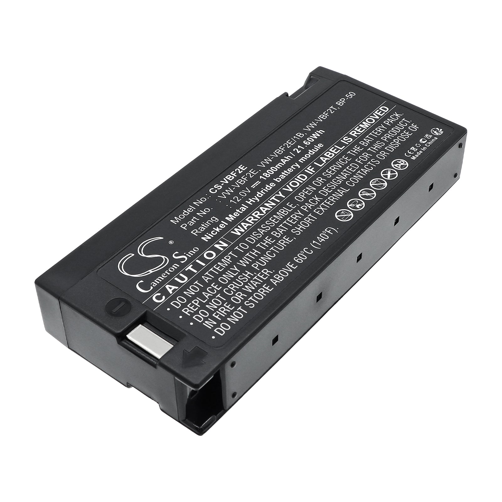 12V 1800mAh/21.60Wh Ni-MH Camera Battery for General Electric