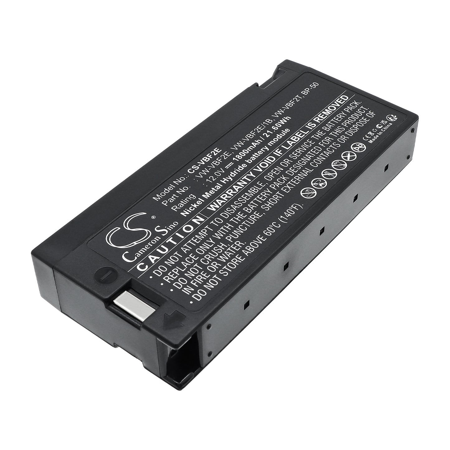 12V 1800mAh/21.60Wh Ni-MH Camera Battery for Toshiba