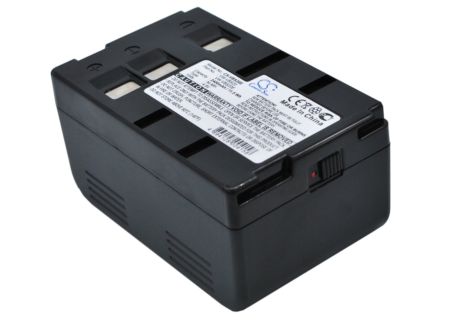 4.8V 2400mAh/11.52Wh Ni-MH Camera Battery for Panasonic