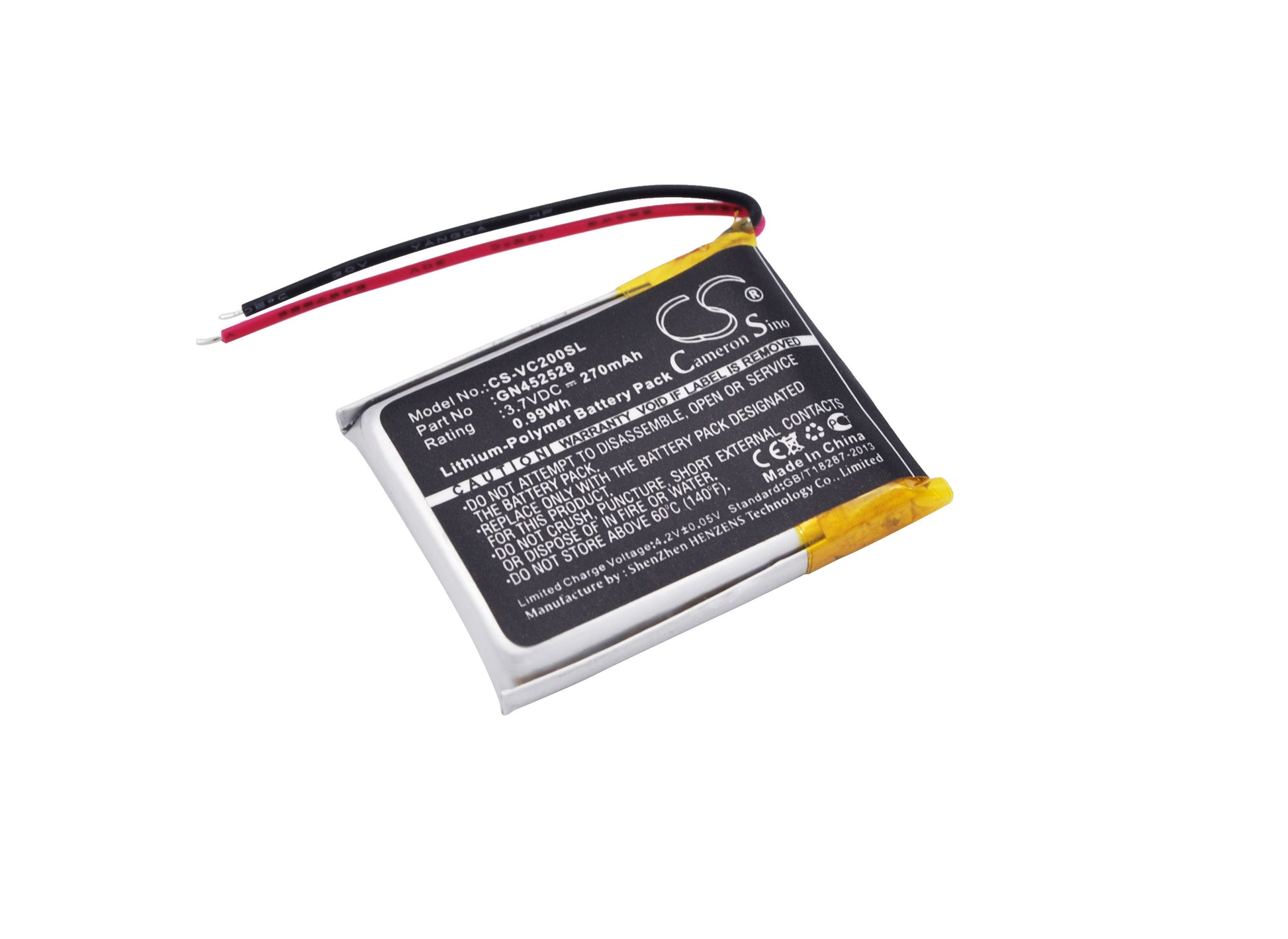 3.7V 270mAh/0.99Wh Li-Polymer GPS/Navigator Battery for Voice Caddie