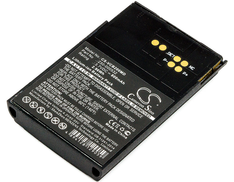 3.7V 800mAh/2.96Wh Li-ion Medical Battery for Vocera