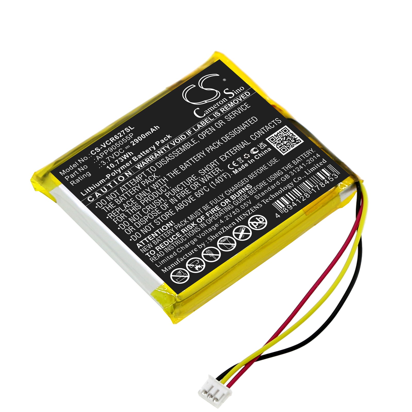 CS-VCR627SL Replacement Battery – Compatible with R627, Vantam Piano Jazz Classic R627