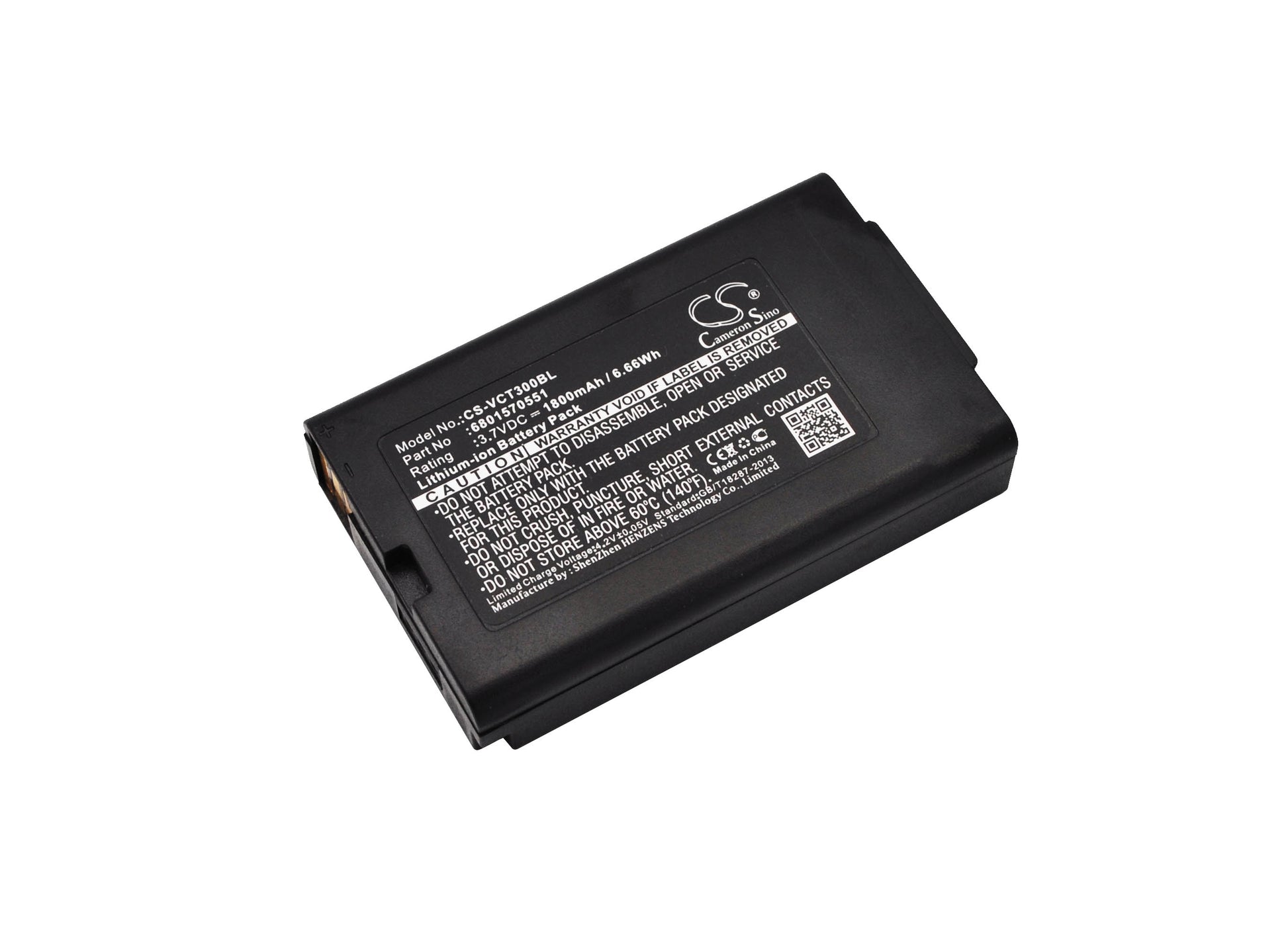 3.7V 1800mAh/6.66Wh Li-ion Payment Terminal Battery for VECTRON