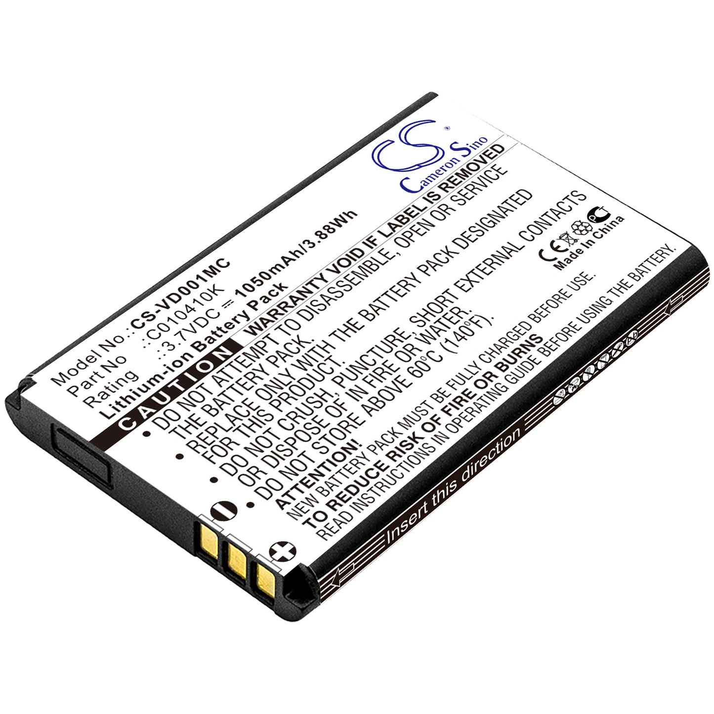 3.7V 1050mAh/3.89Wh Li-ion Camera Battery for Aiptek