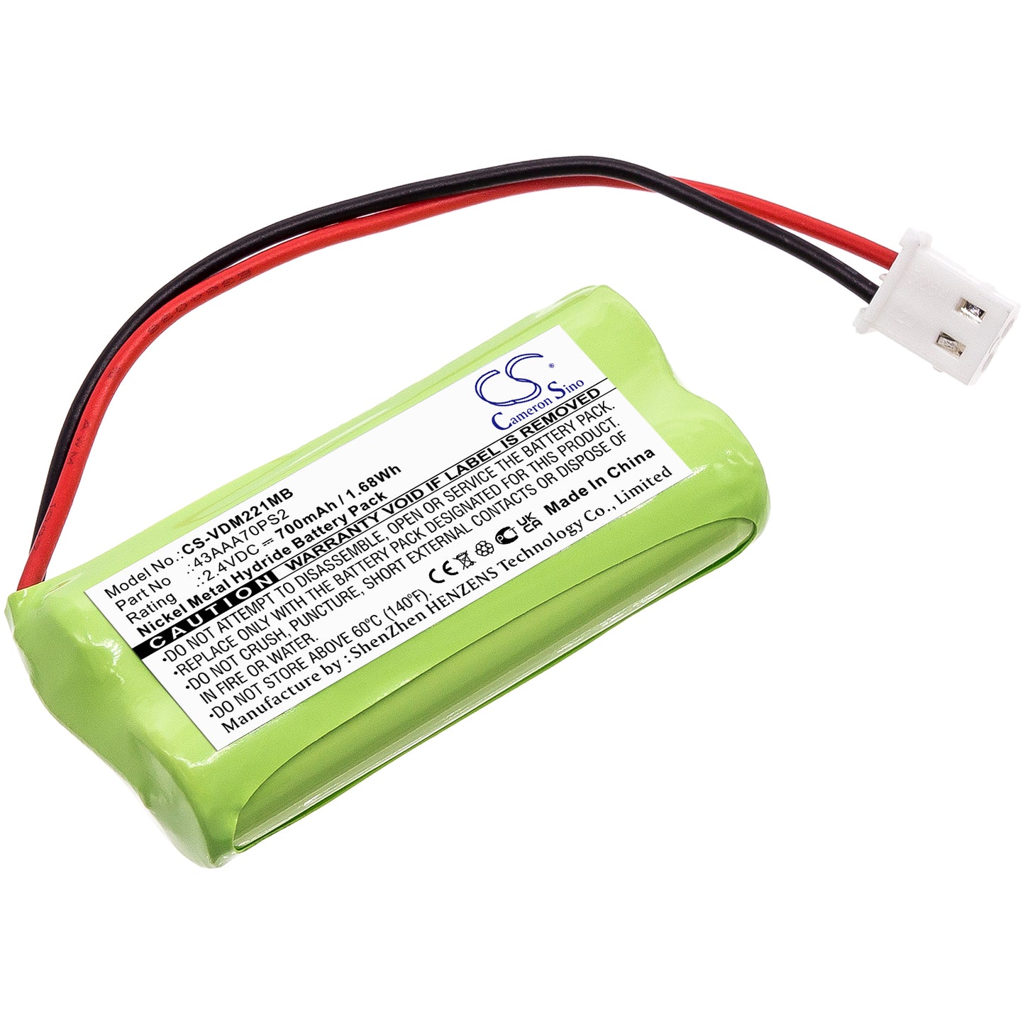 CS-VDM221MB Replacement Battery – Compatible with Digital Audio Monitor DM221, DM221, DM221-2, DM222