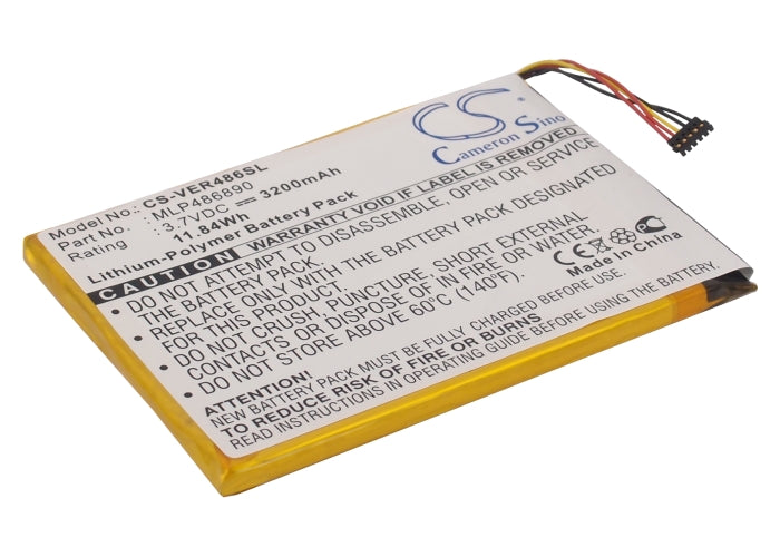 3.7V 3200mAh/11.84Wh Li-Polymer Tablet Battery for ViewSonic