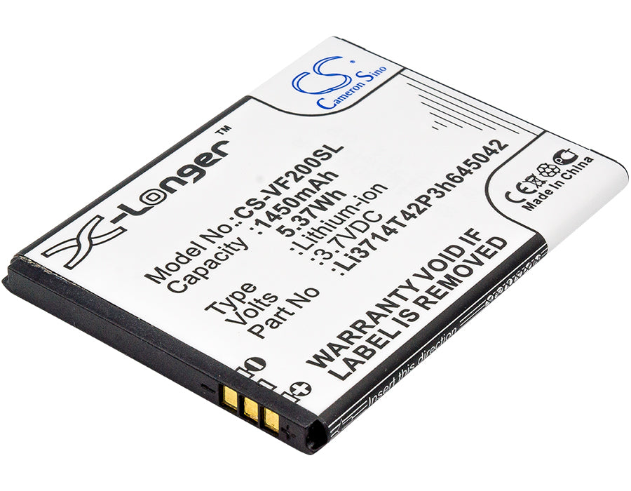 3.7V 1450mAh/5.37Wh Li-ion Mobile/SmartPhone Battery for Vodafone