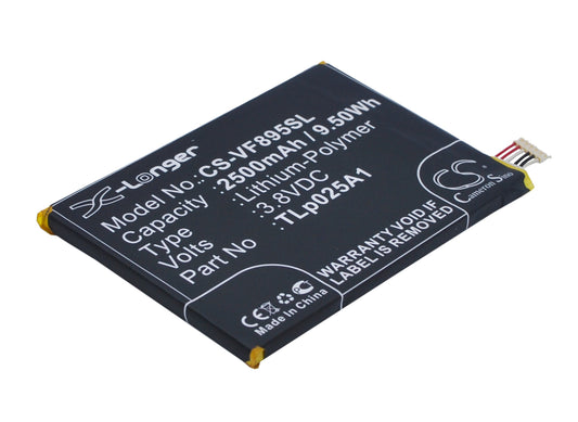 3.8V 2500mAh/9.50Wh Li-Polymer Mobile/SmartPhone Battery for Vodafone
