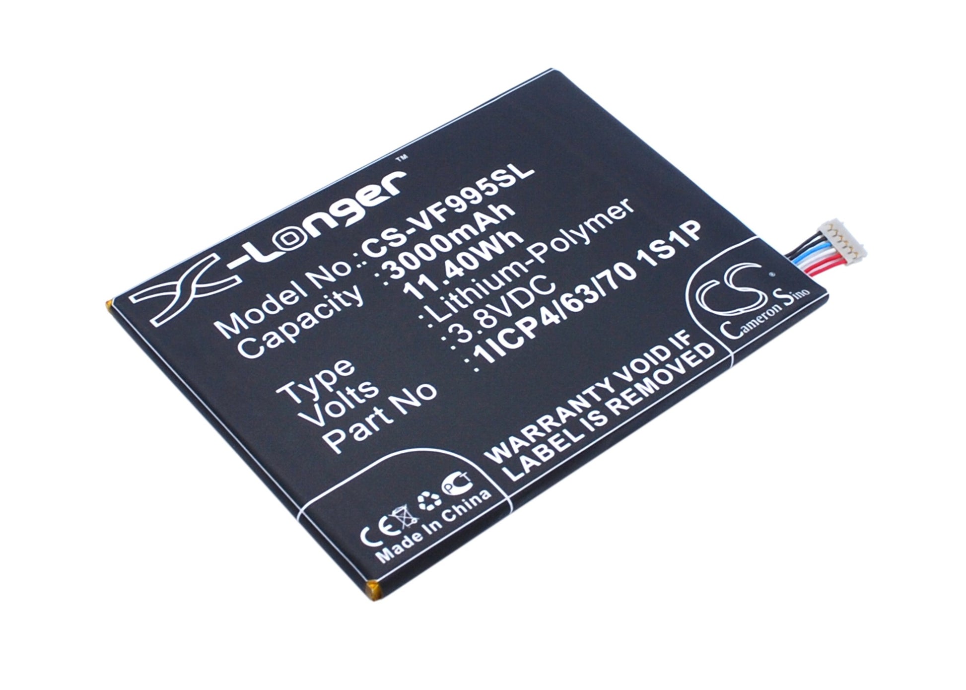 3.8V 3000mAh/11.40Wh Li-Polymer Mobile/SmartPhone Battery for Vodafone