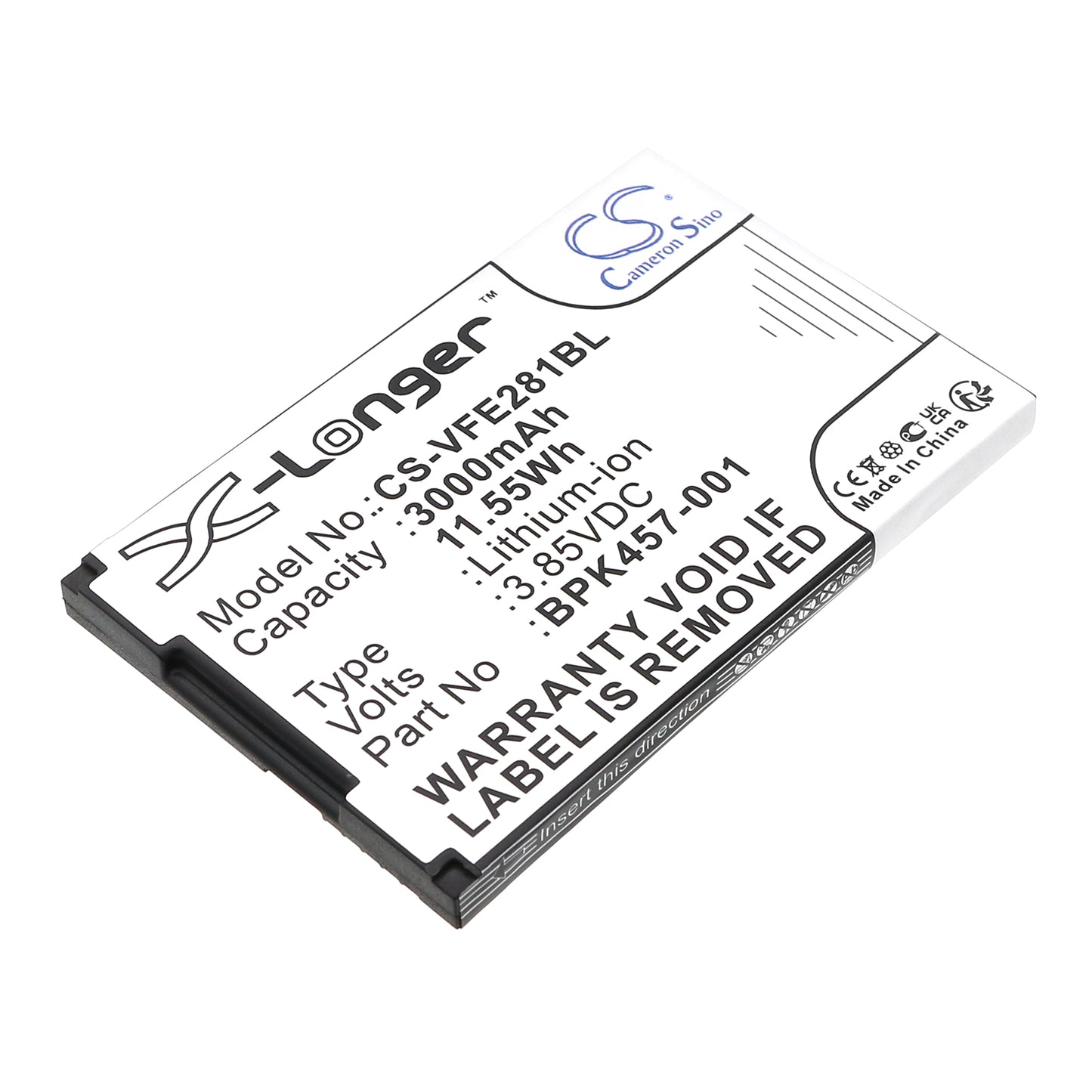 CS-VFE281BL Replacement Battery – Compatible with e280s, e280s V2