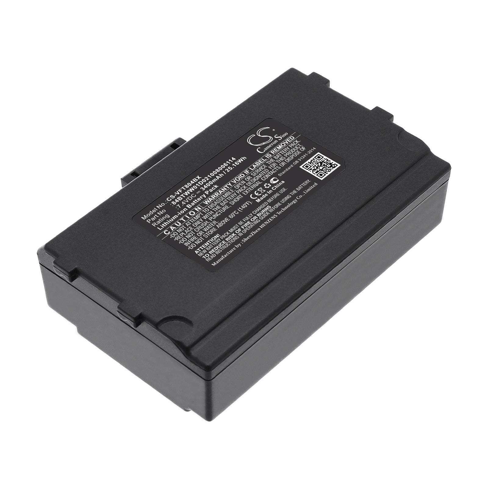 7.4V 3400mAh/25.16Wh Li-ion Payment Terminal Battery for Verifone