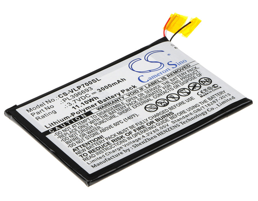 3.7V 3000mAh/11.10Wh Li-Polymer Tablet Battery for Visual Land