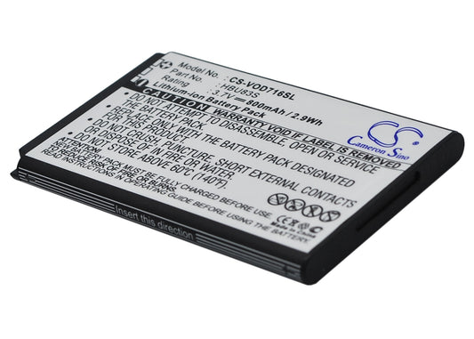 3.7V 800mAh/2.96Wh Li-ion Mobile/SmartPhone Battery for Vodafone
