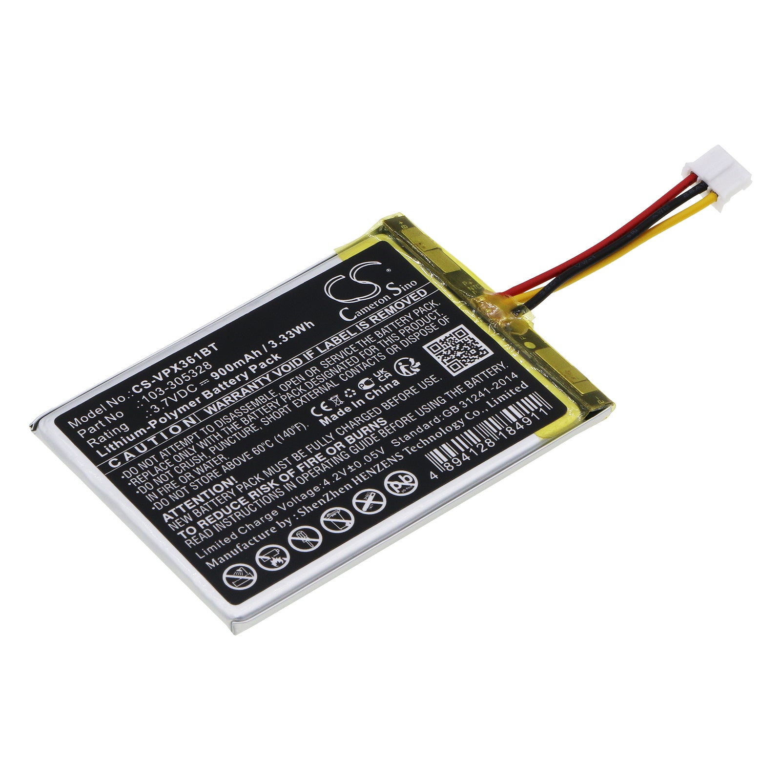CS-VPX361BT Replacement Battery – Compatible with PowerMaster 360, PowerMaster 360-pg2