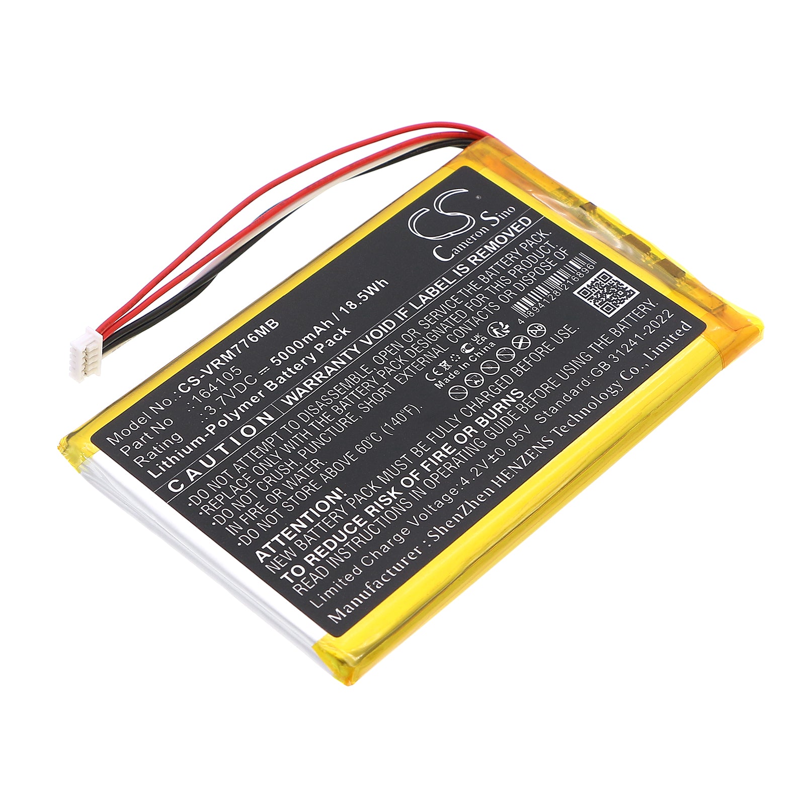 CS-VRM776MB Replacement Battery – Compatible with LF915, LF920, LF930 HD, RM5766HD, RM5854HD, RM7764HDV2, RM7766HD, RM7868 2HD, VC2105, VM901, VM919HD, VM928HD