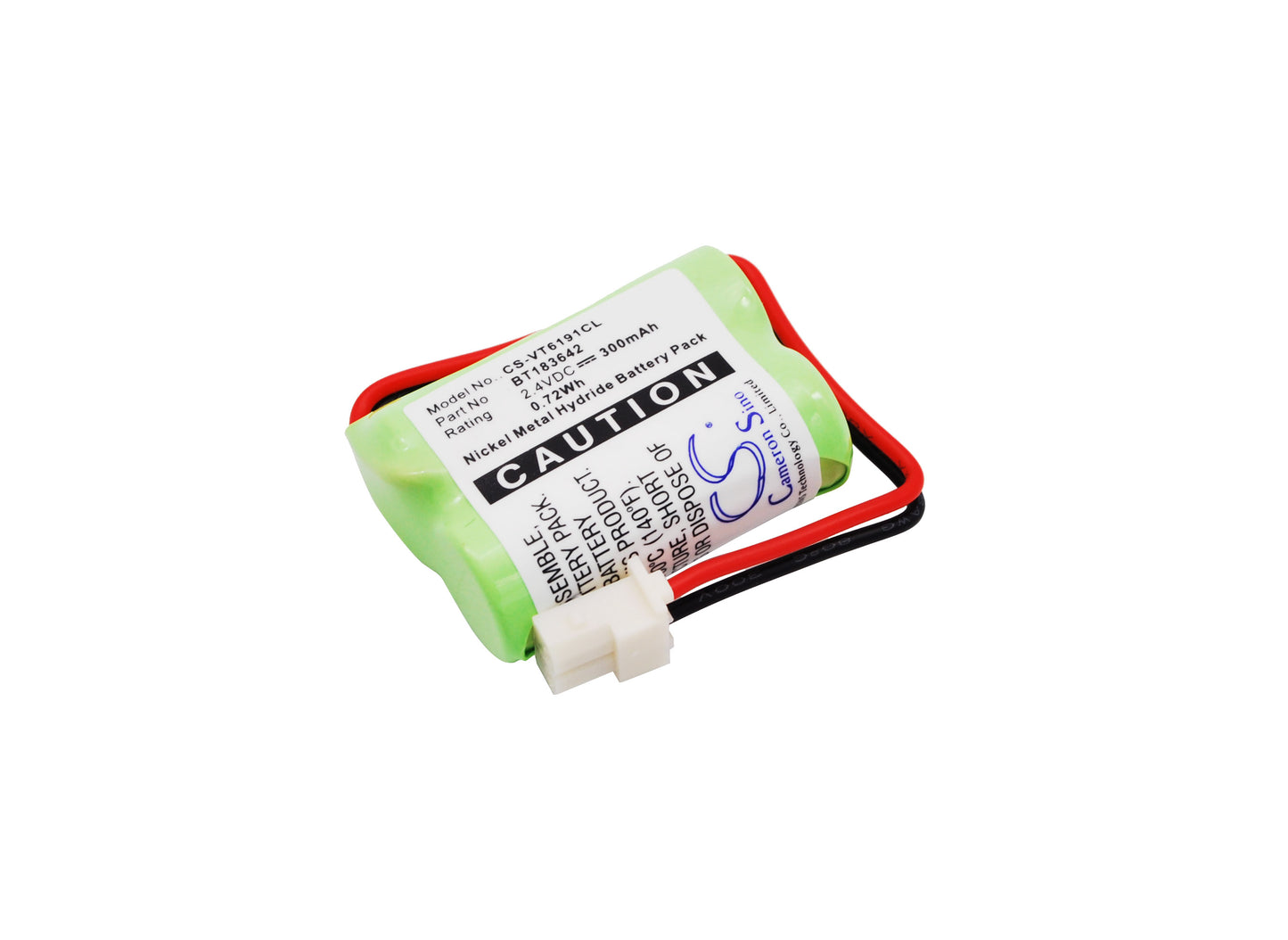 2.4V 300mAh/0.72Wh Ni-MH Cordless Phone Battery for V TECH