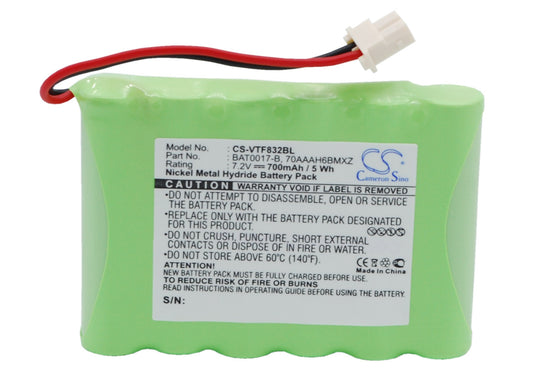 7.2V 700mAh/5.0Wh Ni-MH Payment Terminal Battery for Verifone