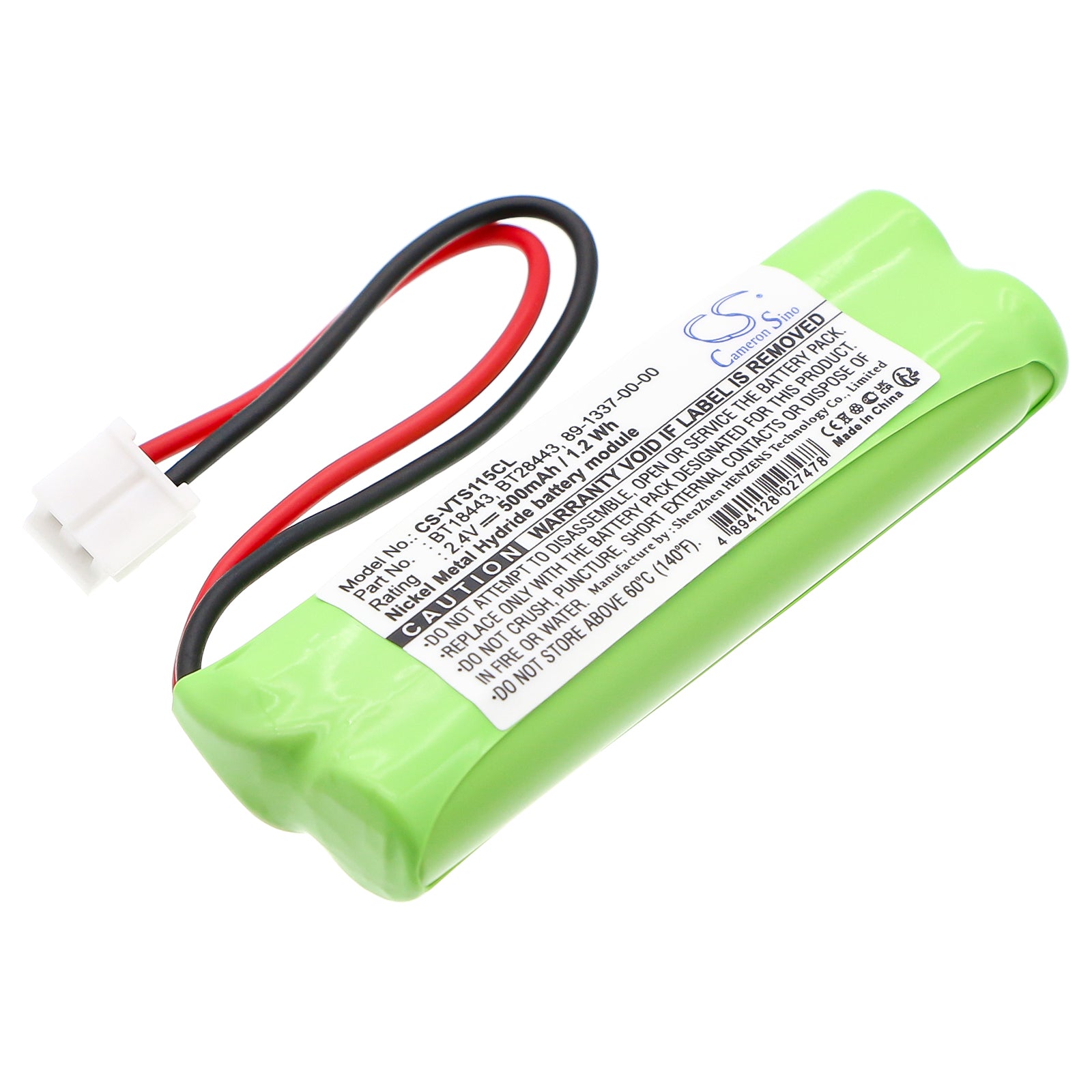 2.4V 500mAh Ni-MH Cordless Phone Battery for V TECH