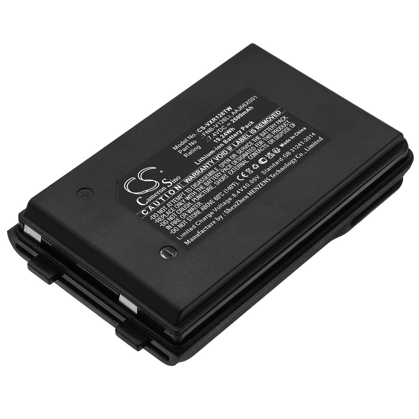CS-VXR126TW Replacement Battery – Compatible with 0 VX-A200, VX-110, VX-120, VX-130, VX-150, VX-160, VX-180, VX-210, VX-210A, VX-400, VX-410, VX-420, VX-420A, VX-A12