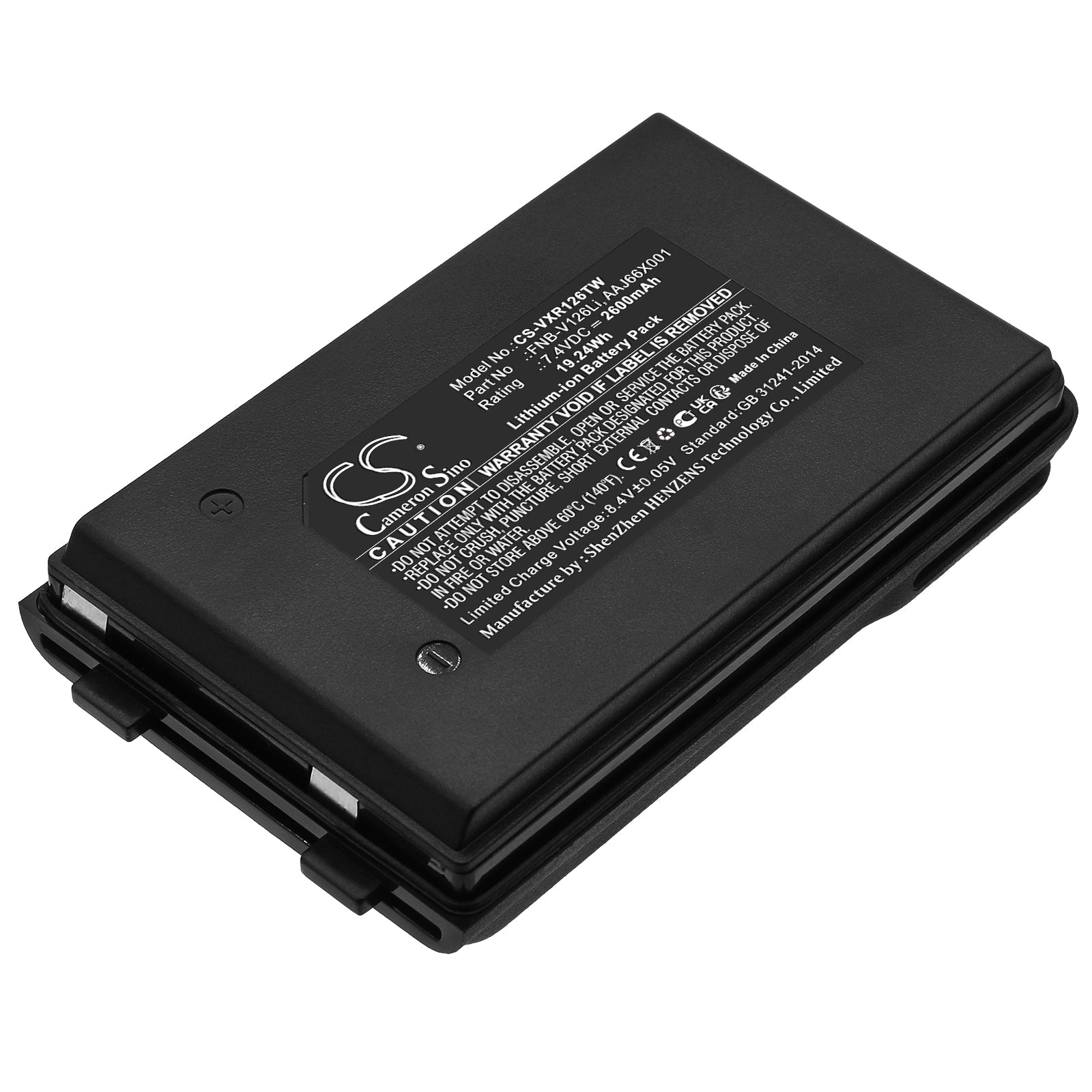 CS-VXR126TW Replacement Battery – Compatible with 0 VX-A200, VX-110, VX-120, VX-130, VX-150, VX-160, VX-180, VX-210, VX-210A, VX-400, VX-410, VX-420, VX-420A, VX-A12