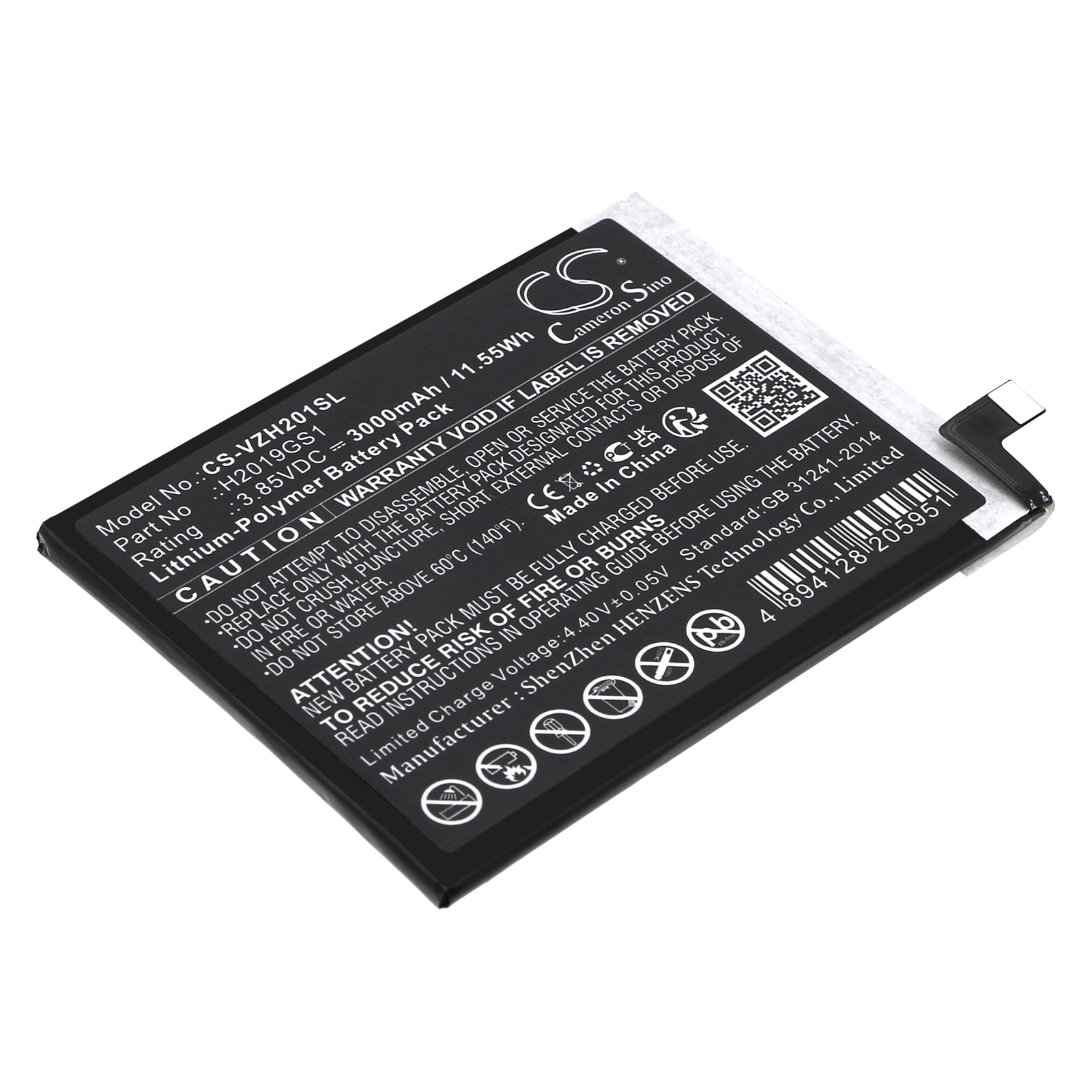CS-VZH201SL Replacement Battery – Compatible with H2019GS1, Hot Pepper Ghost, HPP-GS1