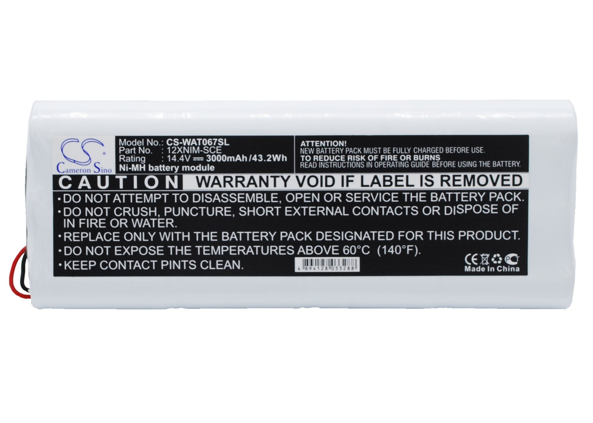 14.4V 3000mAh Ni-MH Equipment/Survey Battery for Wavetek