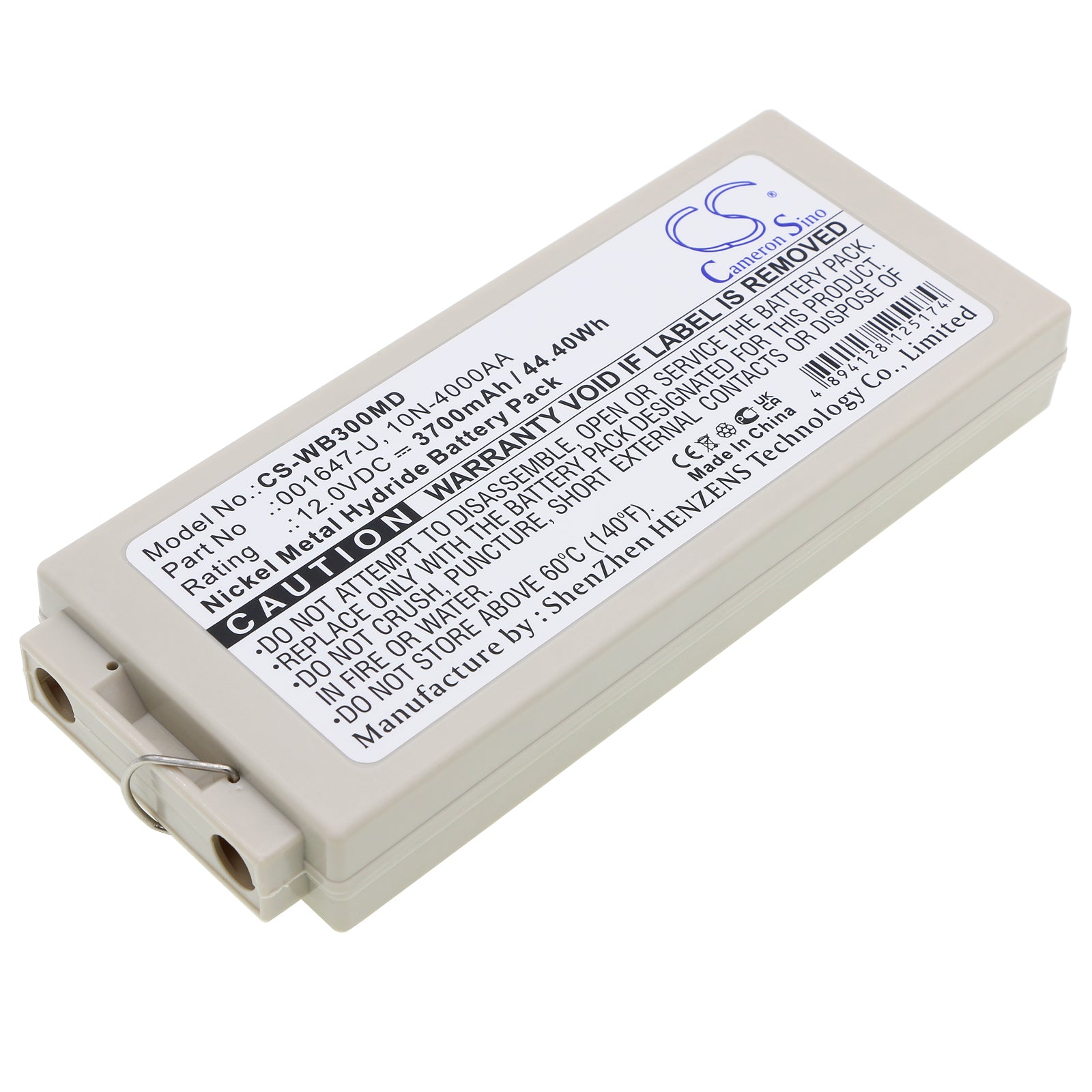 12V 3700mAh/44.40Wh Ni-MH Medical Battery for Welch-Allyn