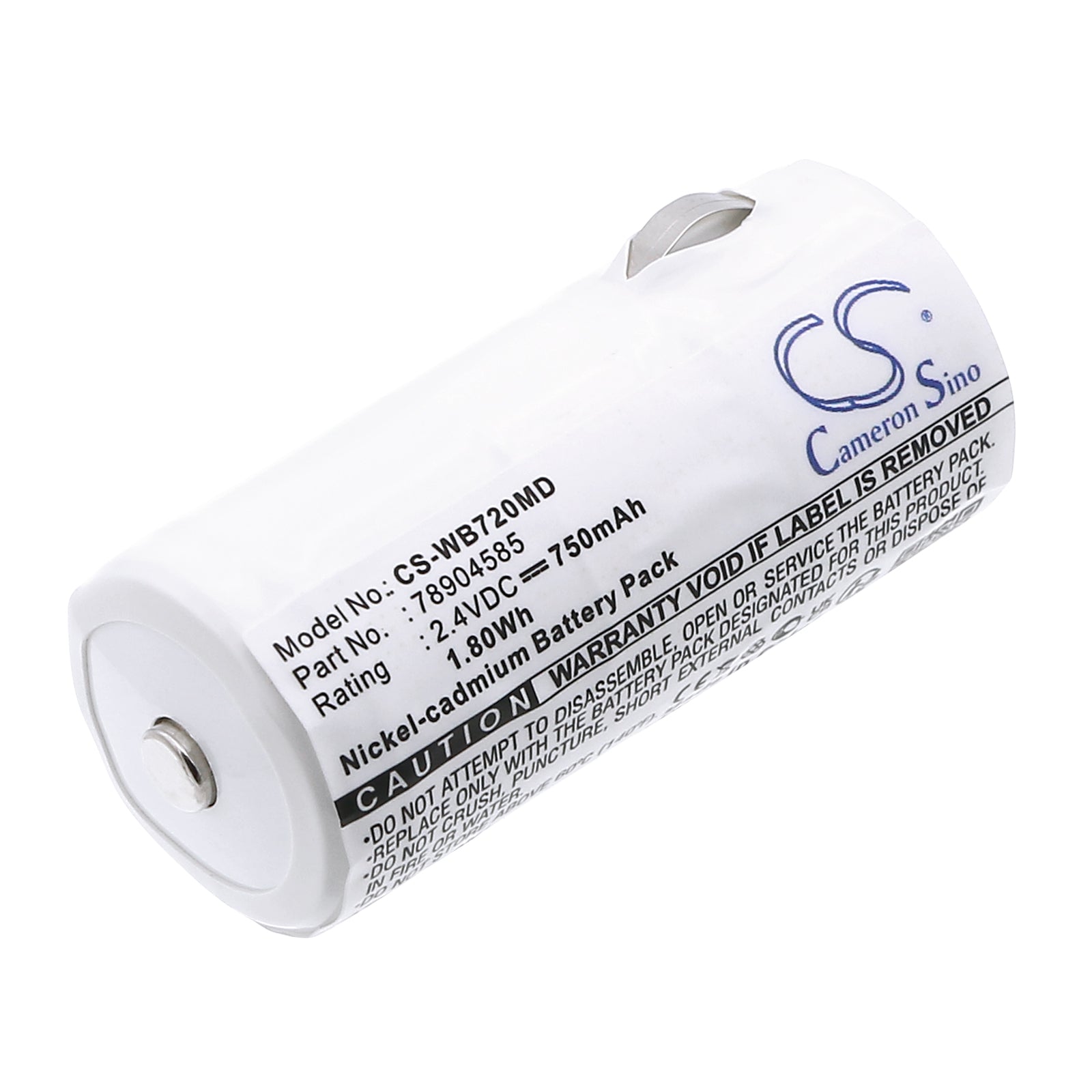 2.4V 750mAh/1.80Wh Ni-CD Medical Battery for Cardinal Medical