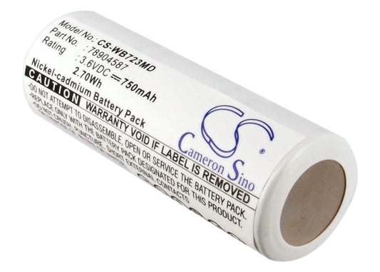 3.6V 750mAh/2.7Wh Ni-CD Medical Battery for Diversified Medical