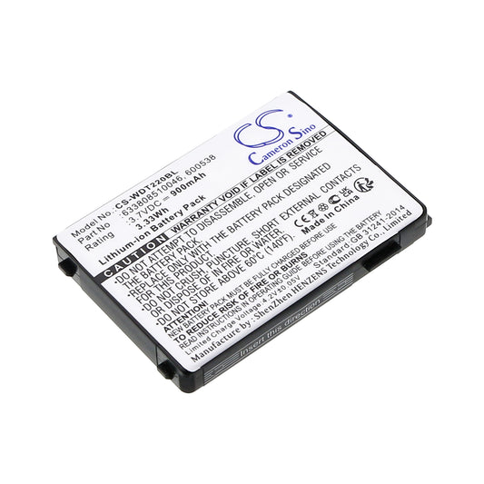 3.7V 900mAh/3.33Wh Li-ion Barcode/Scanner Battery for Unitech