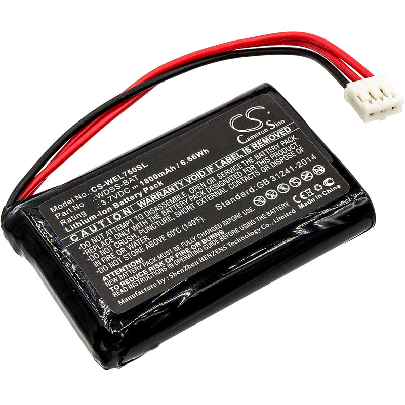 3.7V 1800mAh/6.66Wh Li-ion Equipment/Survey Battery for Vernier