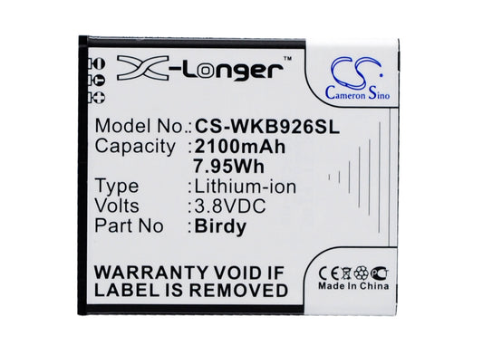 3.8V 2100mAh/7.98Wh Li-ion Mobile/SmartPhone Battery for WIKO