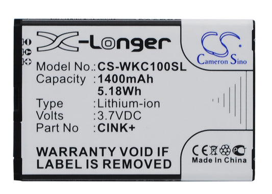 3.7V 1400mAh/5.18Wh Li-ion Mobile/SmartPhone Battery for WIKO
