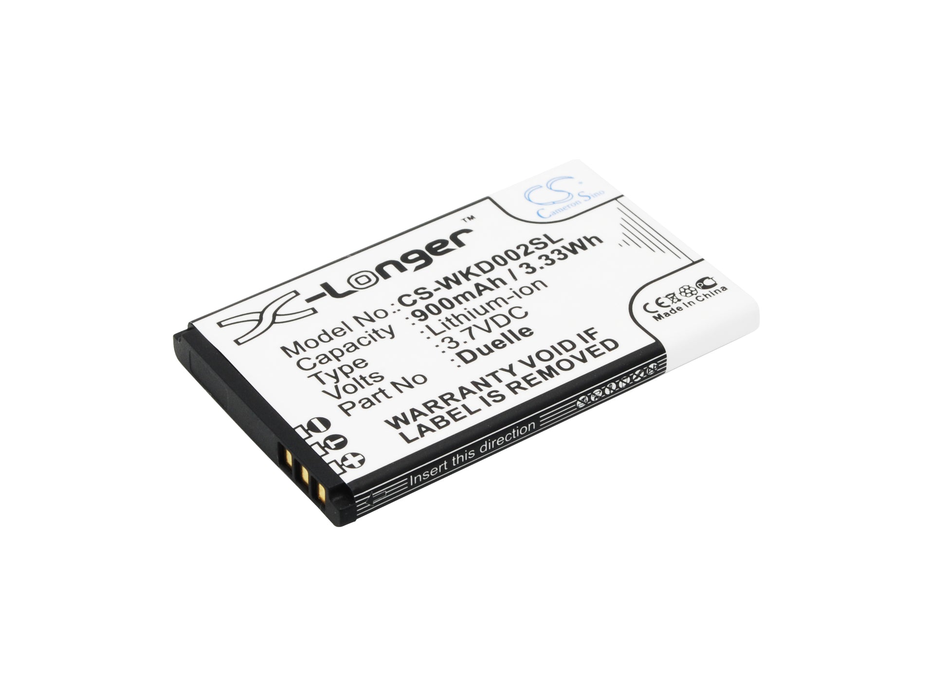 3.7V 900mAh/3.33Wh Li-ion Mobile/SmartPhone Battery for WIKO