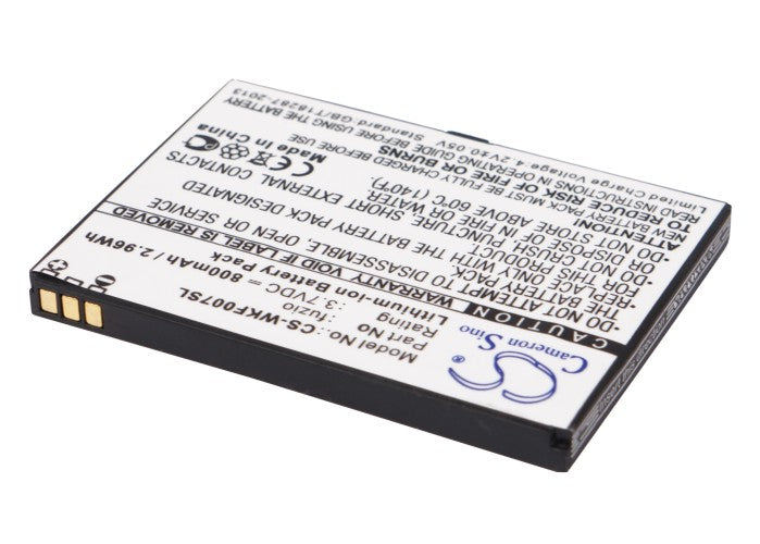 3.7V 800mAh/2.96Wh Li-ion Mobile/SmartPhone Battery for WIKO