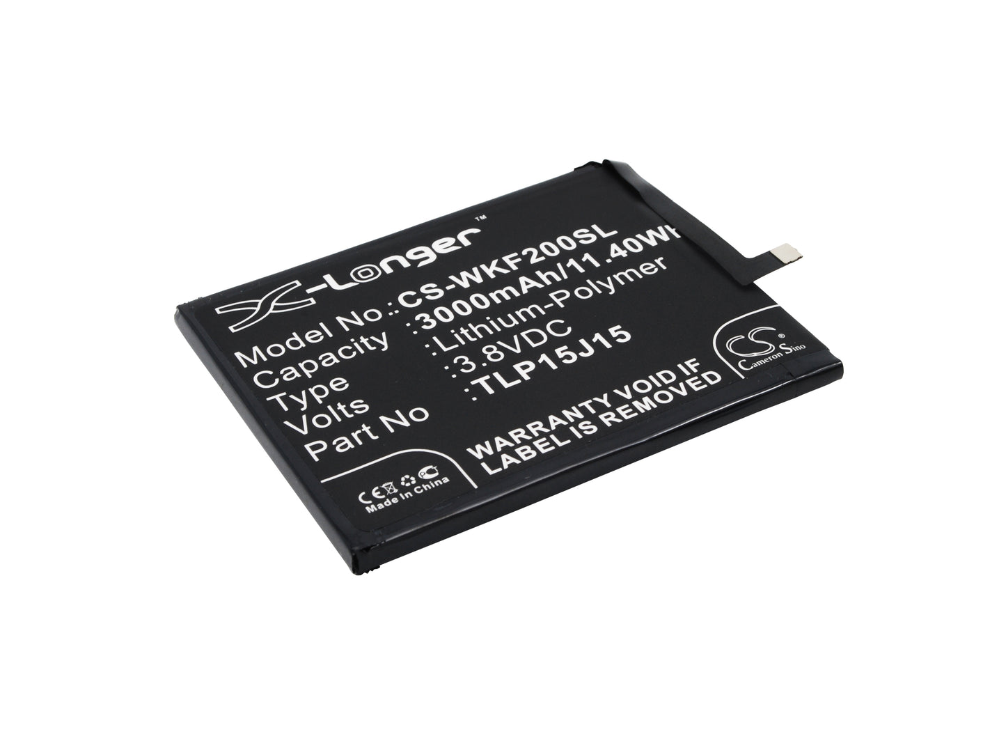 3.8V 3000mAh/11.40Wh Li-Polymer Mobile/SmartPhone Battery for WIKO
