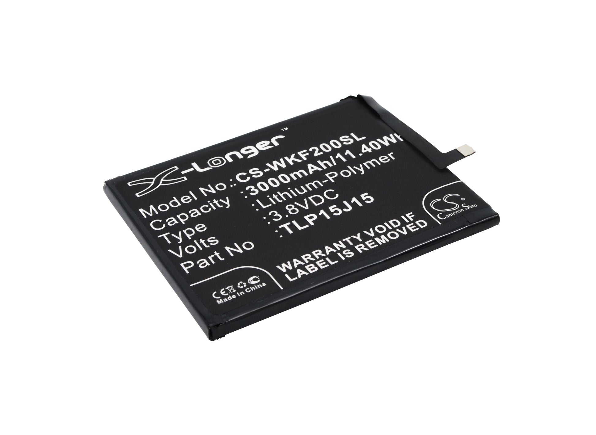 3.8V 3000mAh/11.40Wh Li-Polymer Mobile/SmartPhone Battery for WIKO