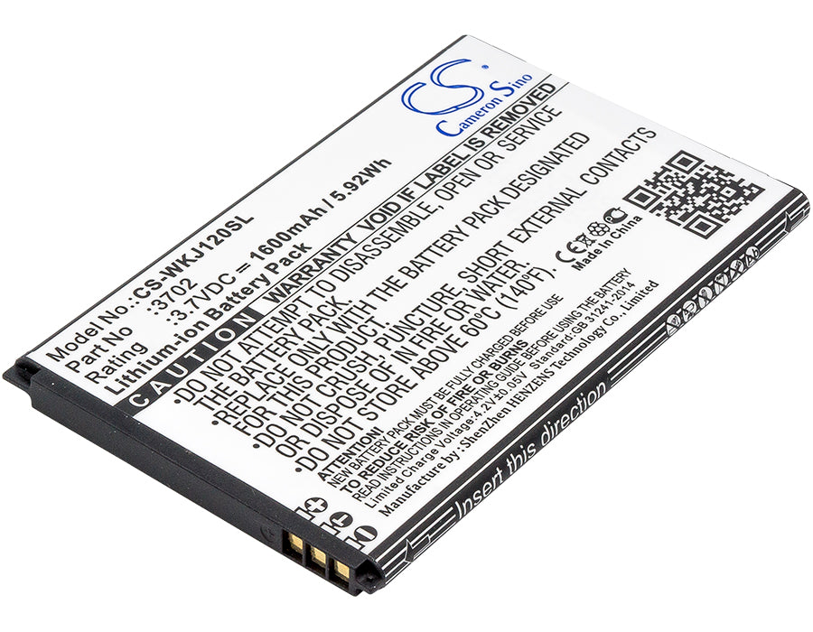 3.7V 1600mAh/5.92Wh Li-ion Mobile/SmartPhone Battery for WIKO